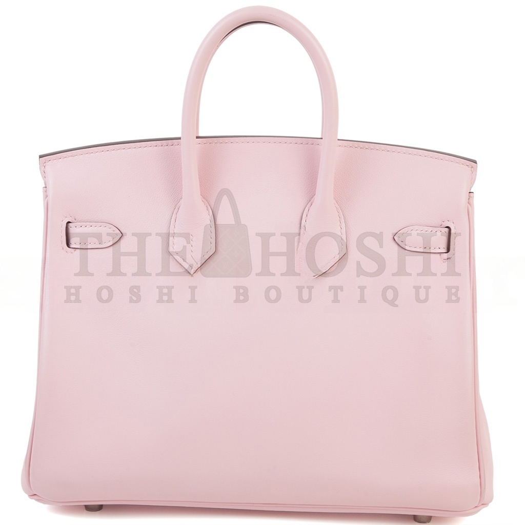 H**me5 BIRKIN 25 SWIFT LEATHER 3Q CHERRY BLOSSOM SILVER BUCKLE H049362CK3Q (25*20*13cm) Master Quality